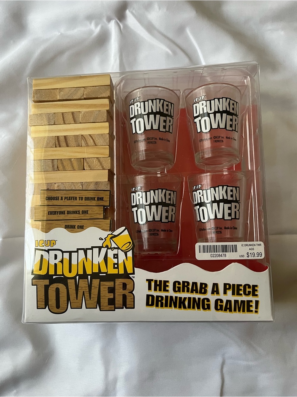 Drunken Tower Drinking Game Set with Shot Glasses